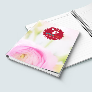 粉色花溫馨簡約