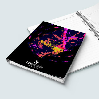 彩色炫彩墨跡黑色底