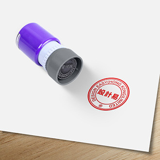 黑色圓形中英文公司名