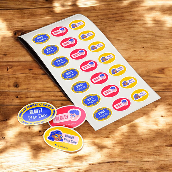 賣旗貼紙