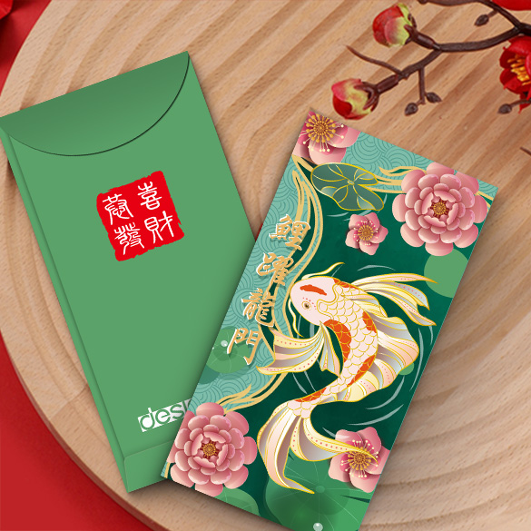 香港印刷廠訂做新年利是封，利是封設計配上觸感膜紙質、立體燙金、立體UV，獨特而高貴，適合印刷小朋友利是封或企業利是封。