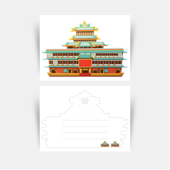 香港地標建築明信片