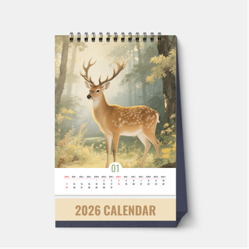 中國風設計模板，山水鹿元素，福祿雙全祥瑞意境 