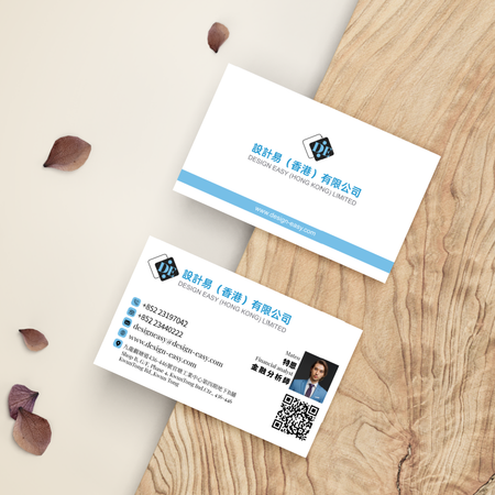 卡片設計-白底帶頭像商業卡片(橫向卡片)-2-卡片設計-Design Easy